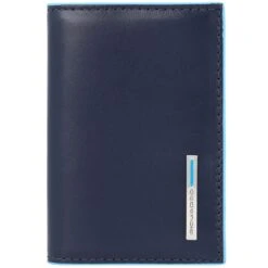Piquadro Funda Cuadrada Azul Para Llaves De Cuero De 6,5 Cm