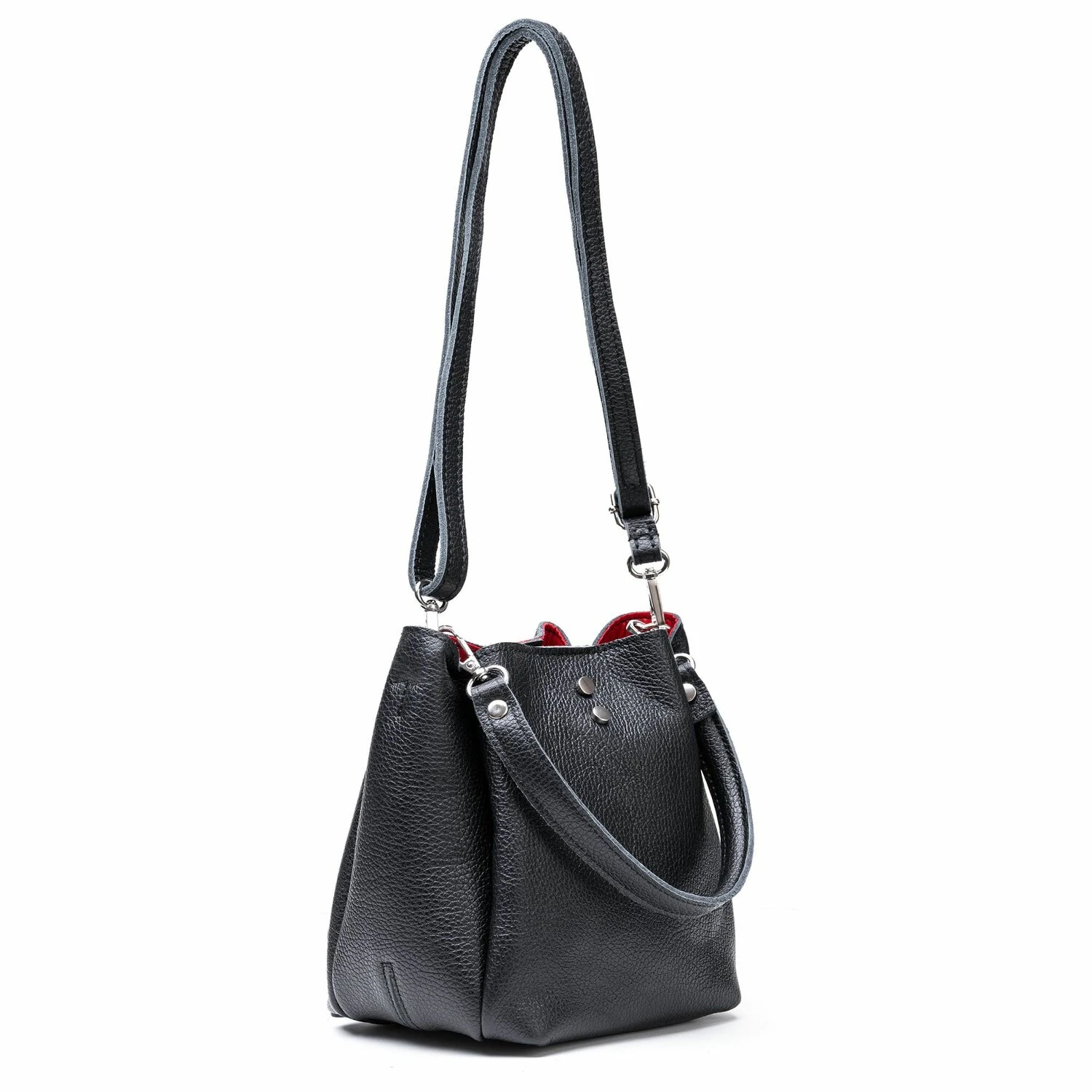 Bolsa De Cuero Milano 20 Cm 4 Bolsa De Cuero Milano 20 Cm - Imagen 4