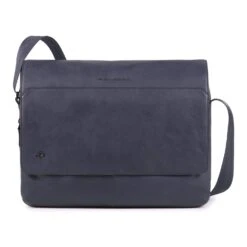 Piquadro Black Square Messenger Maletín Piel 37 Cm Compartimento Laptop