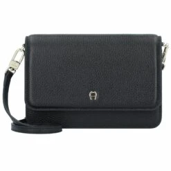 Aigner Wallet On Strap Bolso De Mano Protección RFID Piel 19.5 Cm