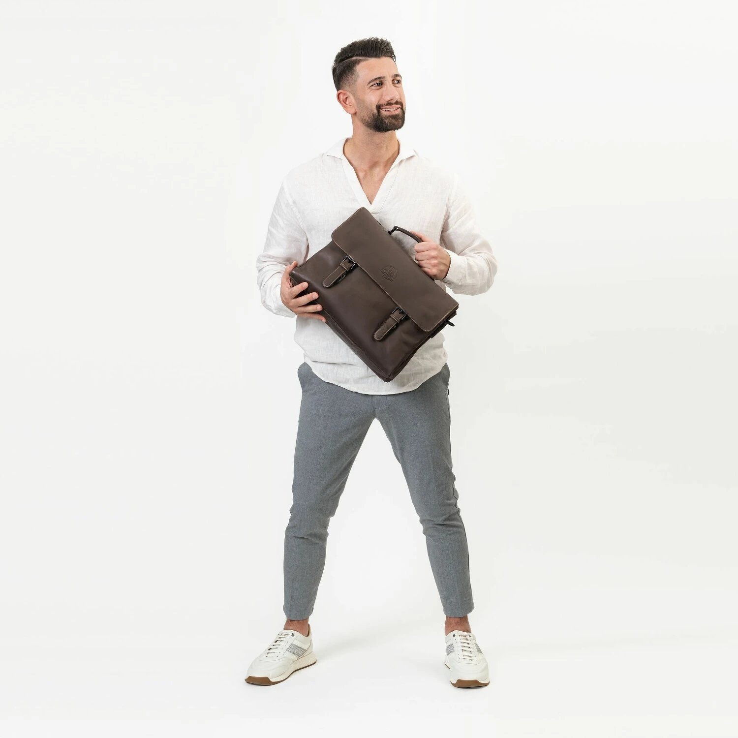 Maletín Nashville XXL 3 Compartimentos Cuero 39 Cm 2 Maletín Nashville XXL 3 Compartimentos Cuero 39 Cm - Imagen 2