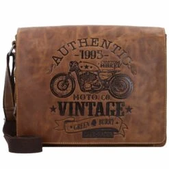Vintage Cafe Racer Messenger Cuero 33 Cm