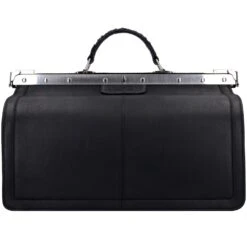 Maletín Negro De Napa Para Médico Con Compartimento Para Portátil De 40 Cm